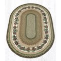 Capitol Importing Co 27 x 45 in. Jute Oval Needles and Cones Patch 88-2745-051NC